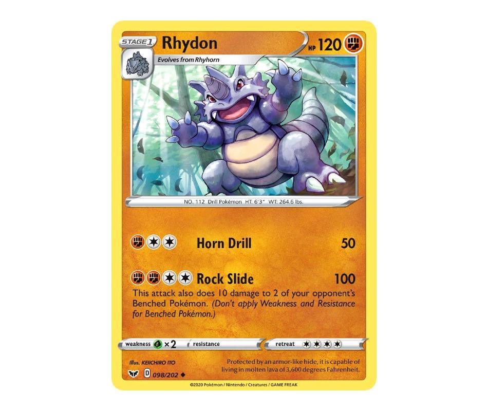 Pokemon: Rhydon 098/202 - Sword & Shield | Romulus Games