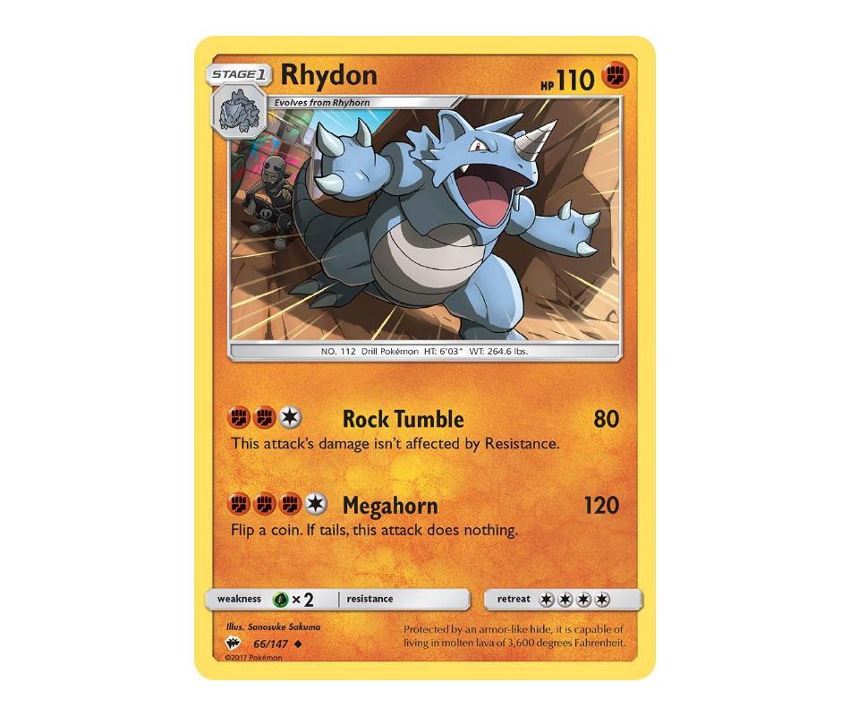 Pokemon: Rhydon 66/147 - Burning Shadows | Romulus Games