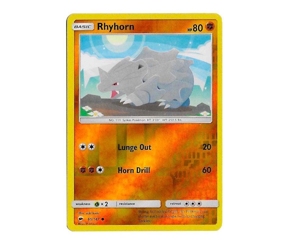 Pokemon: Rhyhorn 65/147 (Reverse Holo) - Burning Shadows | Romulus Games