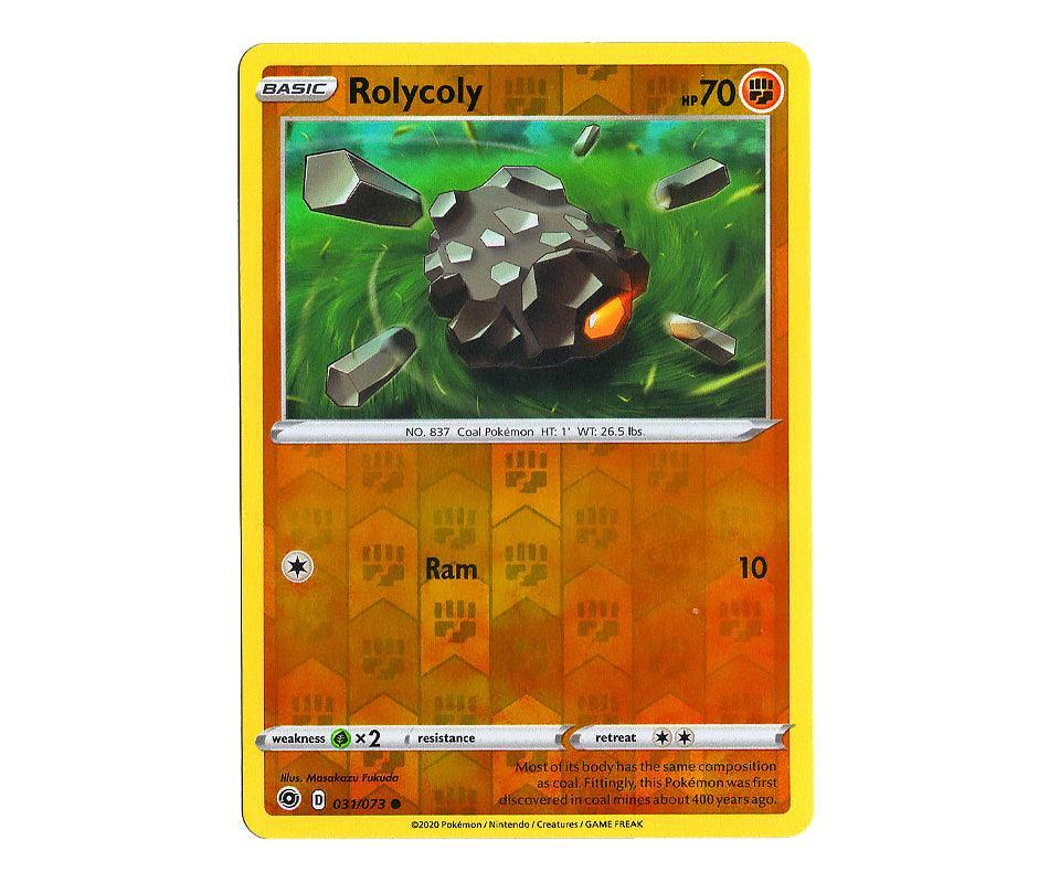 Pokemon: Rolycoly 031/073 (Reverse Holo) - Champion's Path | Romulus Games