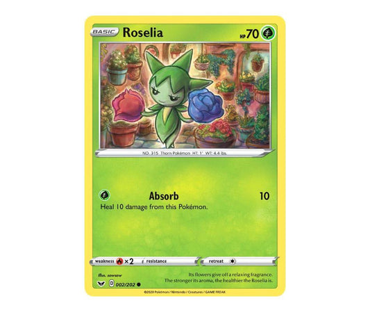 Pokemon: Roselia 002/202 - Sword & Shield | Romulus Games