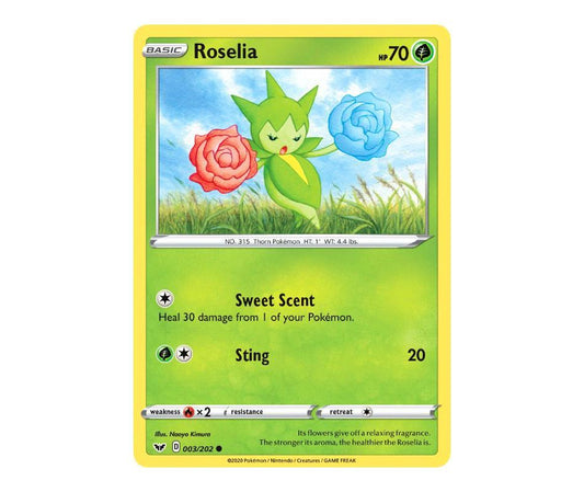 Pokemon: Roselia 003/202 - Sword & Shield | Romulus Games