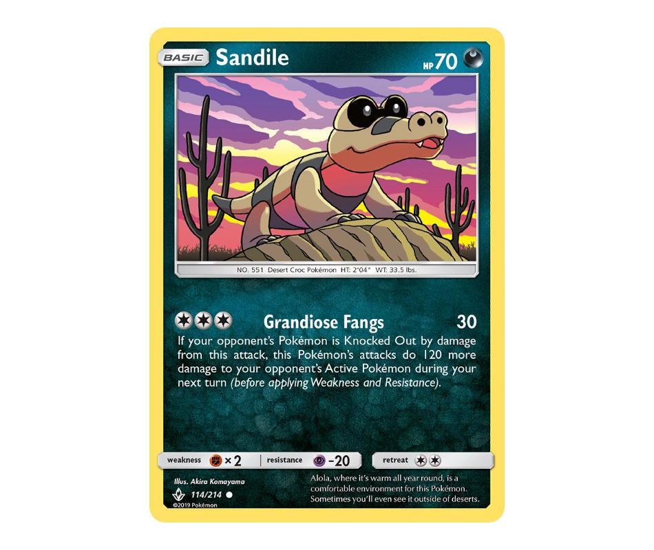 Pokemon: Sandile 114/214 - Unbroken Bonds | Romulus Games