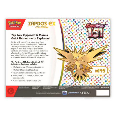 Pokemon: Scarlet & Violet 151 - Zapdos EX - Collection Box | Romulus Games