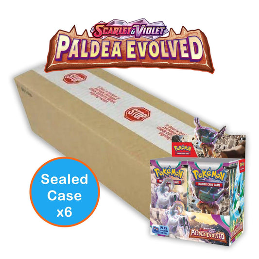 Pokemon: Scarlet & Violet Paldea Evolved - Booster Box: Sealed Case (6 Booster Boxes) | Romulus Games