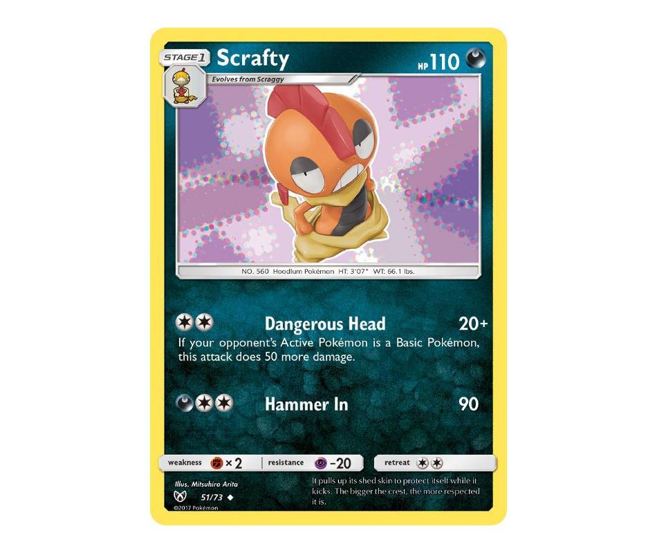 Pokemon: Scrafty 51/73 - Shining Legends | Romulus Games