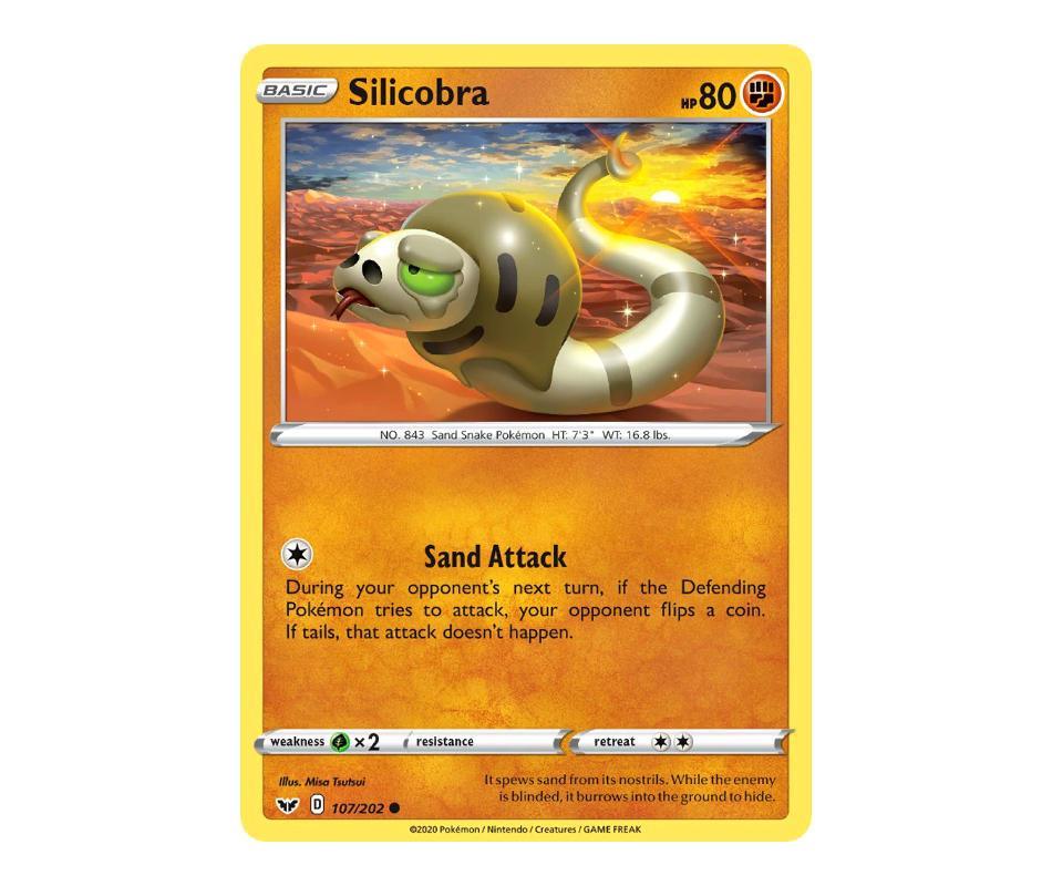 Pokemon: Silicobra 107/202 - Sword & Shield | Romulus Games