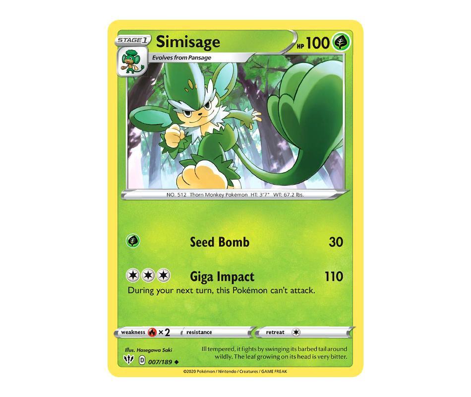 Pokemon: Simisage 007/189 - Darkness Ablaze | Romulus Games