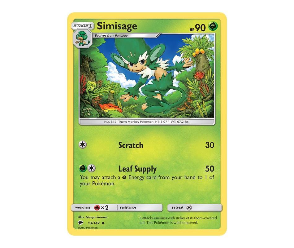 Pokemon: Simisage 13/147 - Burning Shadows | Romulus Games