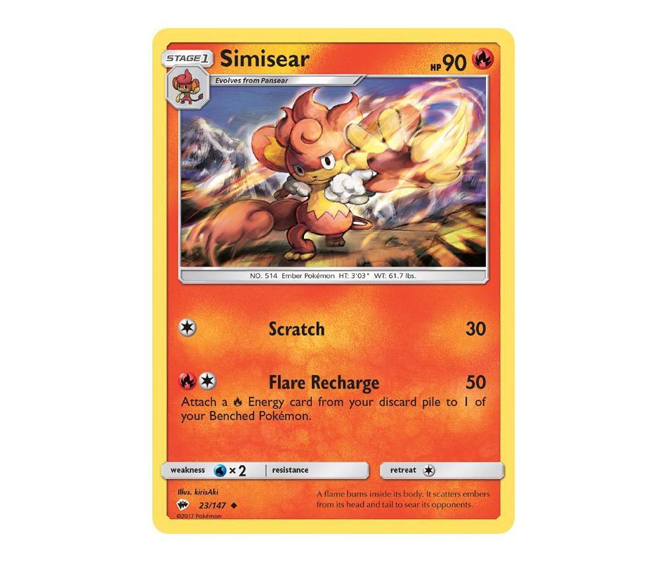 Pokemon: Simisear 23/147 - Burning Shadows | Romulus Games