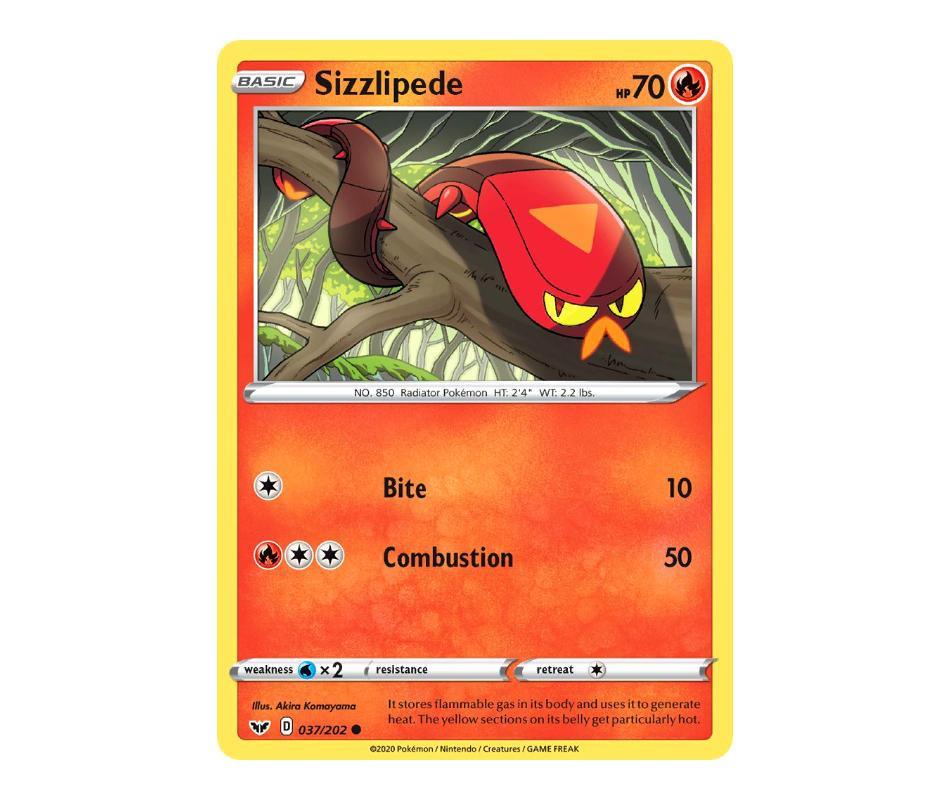 Pokemon: Sizzlipede 037/202 - Sword & Shield | Romulus Games