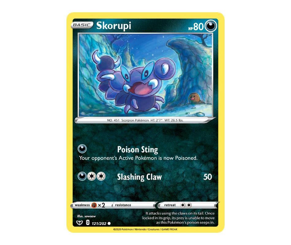 Pokemon: Skorupi 121/202 - Sword & Shield | Romulus Games