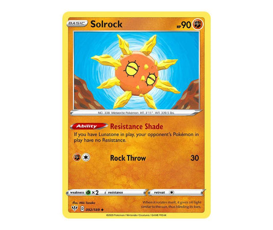 Pokemon: Solrock 092/189 - Darkness Ablaze | Romulus Games