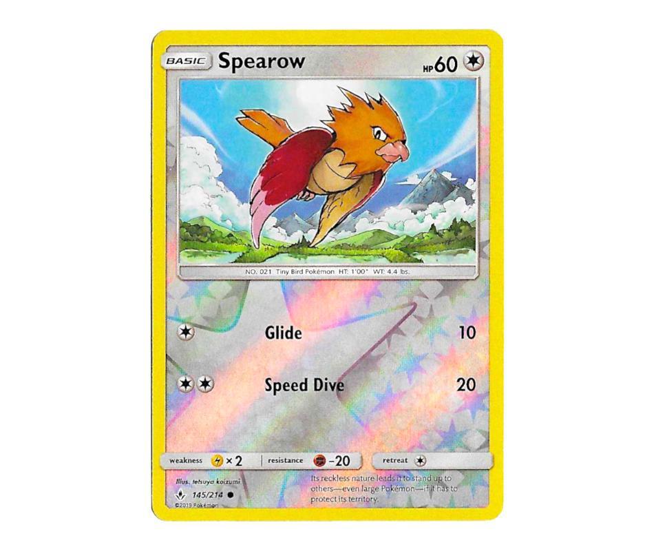 Pokemon: Spearow 145/214 (Reverse Holo) - Unbroken Bonds | Romulus Games