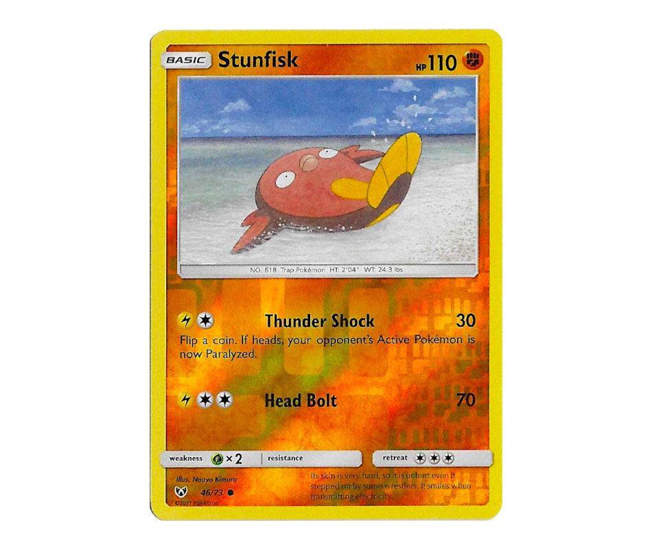 Pokemon: Stunfisk 46/73 (Reverse Holo) - Shining Legends | Romulus Games