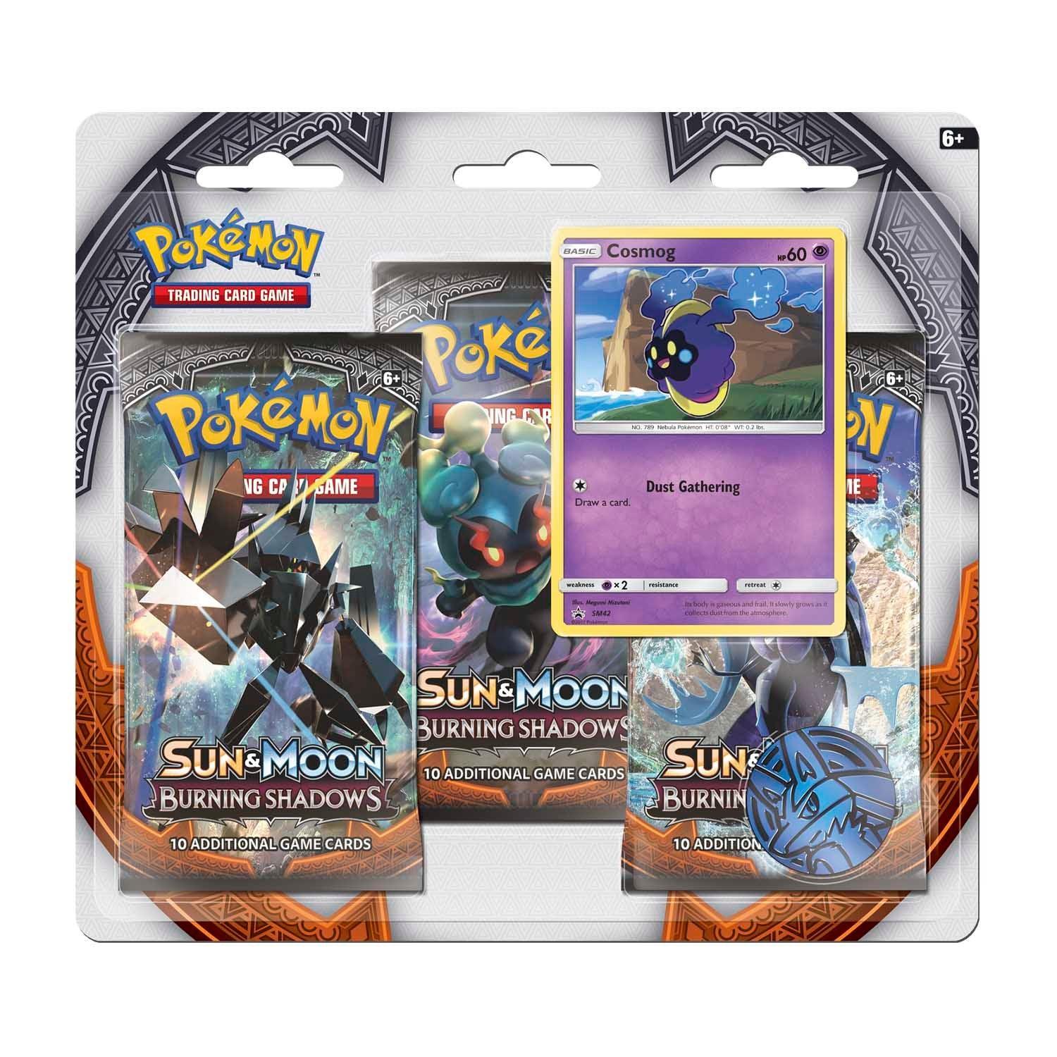 Pokemon: Sun & Moon Burning Shadows - 3 Pack Blister: Cosmog | Romulus Games