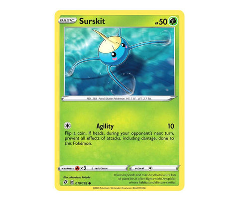 Pokemon: Surskit 010/192 - Rebel Clash | Romulus Games