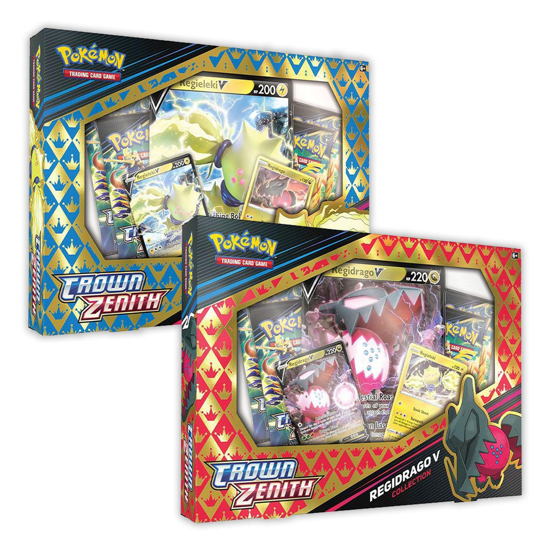 Pokemon: Sword & Shield Crown Zenith - Collection Box: Regidrago & Regieleki V (Set of 2) | Romulus Games