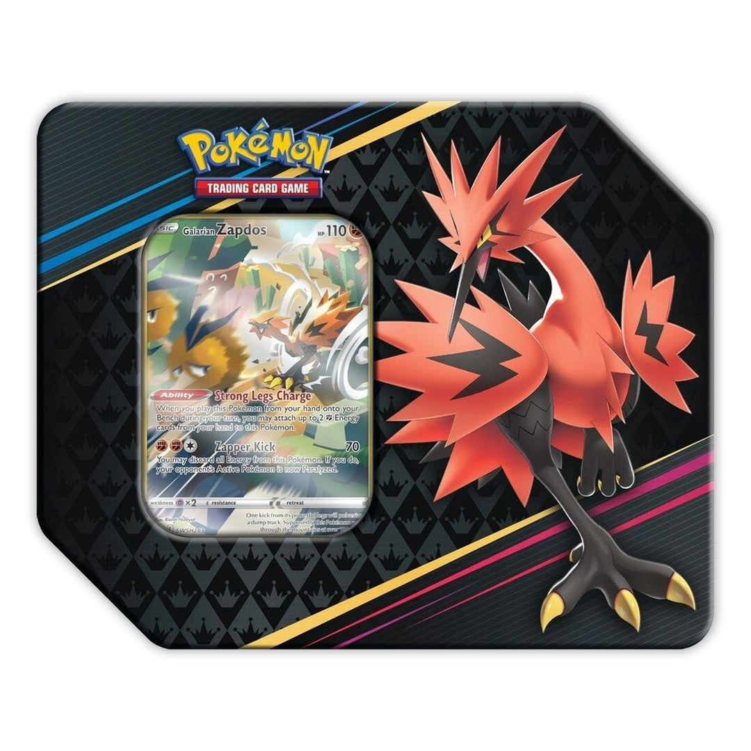 Pokemon: Sword & Shield Crown Zenith - Special Art 7" Tin: Galarian Zapdos | Romulus Games