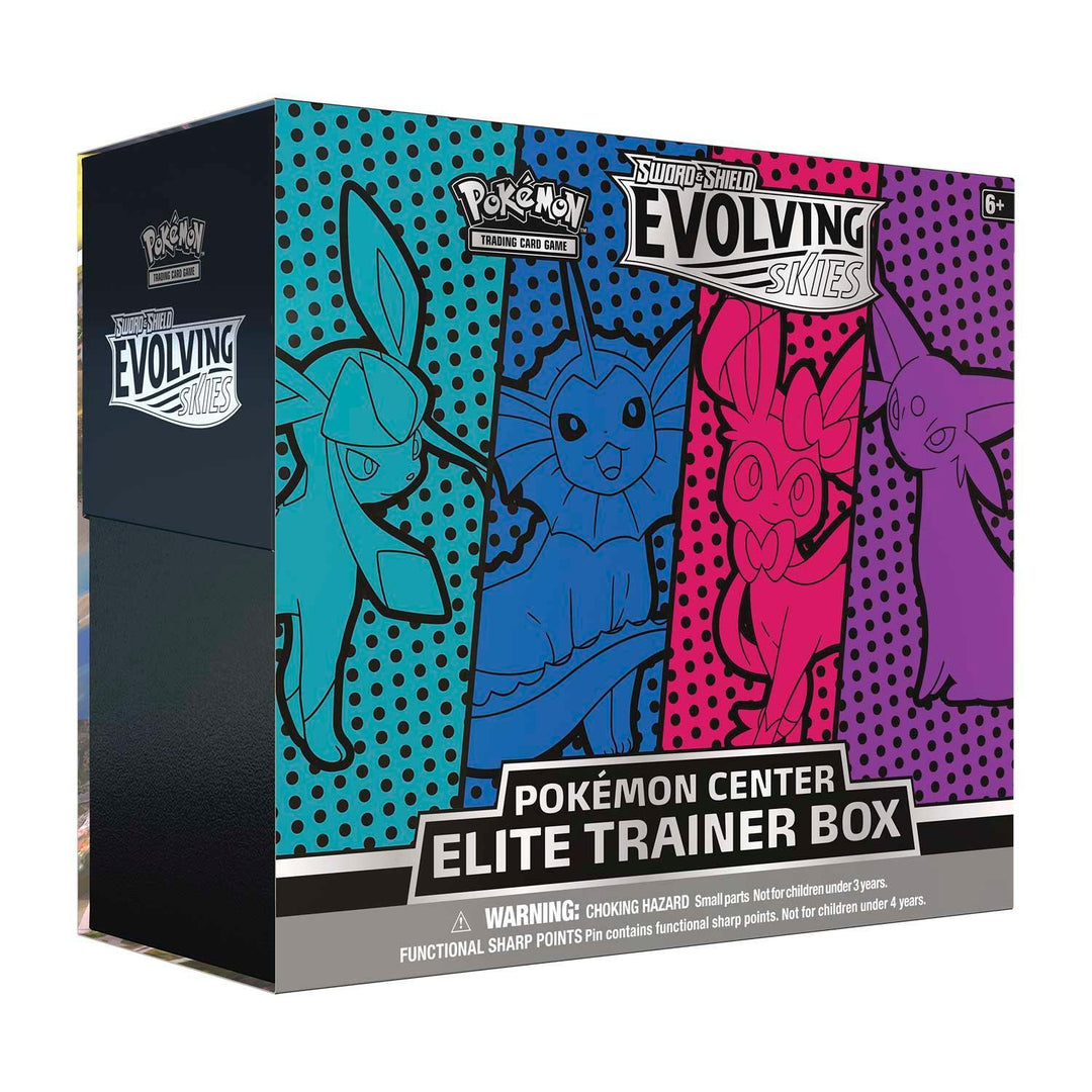 Pokemon: Sword & Shield Evolving Skies - Elite Trainer Box: Vaporeon Espeon Glaceon Sylveon | Romulus Games