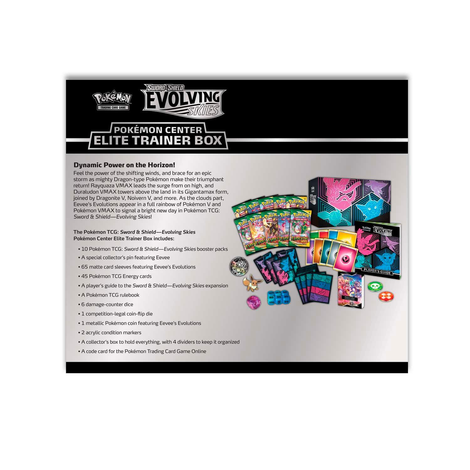 Pokemon: Sword & Shield Evolving Skies - Elite Trainer Box: Vaporeon Espeon Glaceon Sylveon | Romulus Games