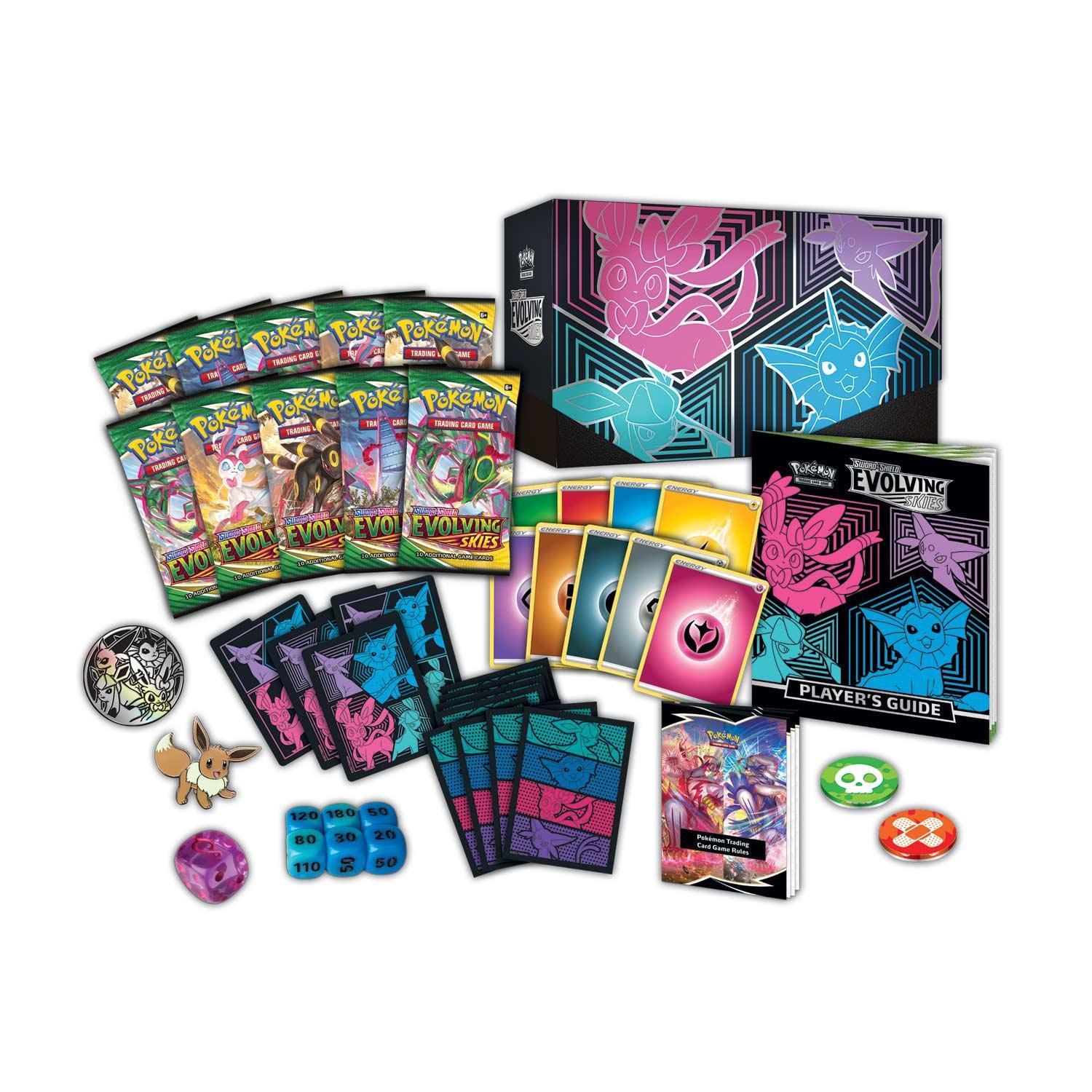 Pokemon: Sword & Shield Evolving Skies - Elite Trainer Box: Vaporeon Espeon Glaceon Sylveon | Romulus Games