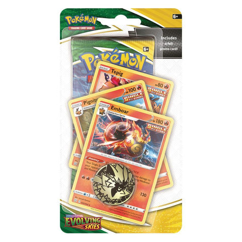 Pokemon: Sword & Shield Evolving Skies - Premium Checklane Blister: Emboar | Romulus Games