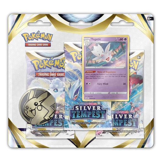 Pokemon: Sword & Shield Silver Tempest - 3 Pack Blister: Togetic | Romulus Games