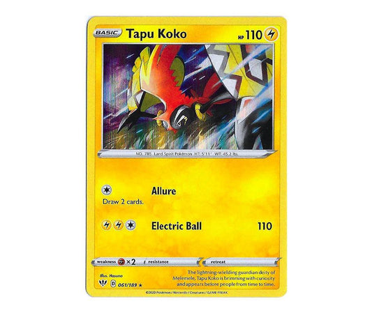 Pokemon: Tapu Koko 061/189 (Holo) - Darkness Ablaze | Romulus Games