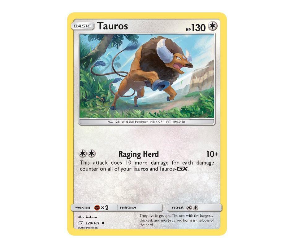 Pokemon: Tauros 129/181 - Team Up | Romulus Games