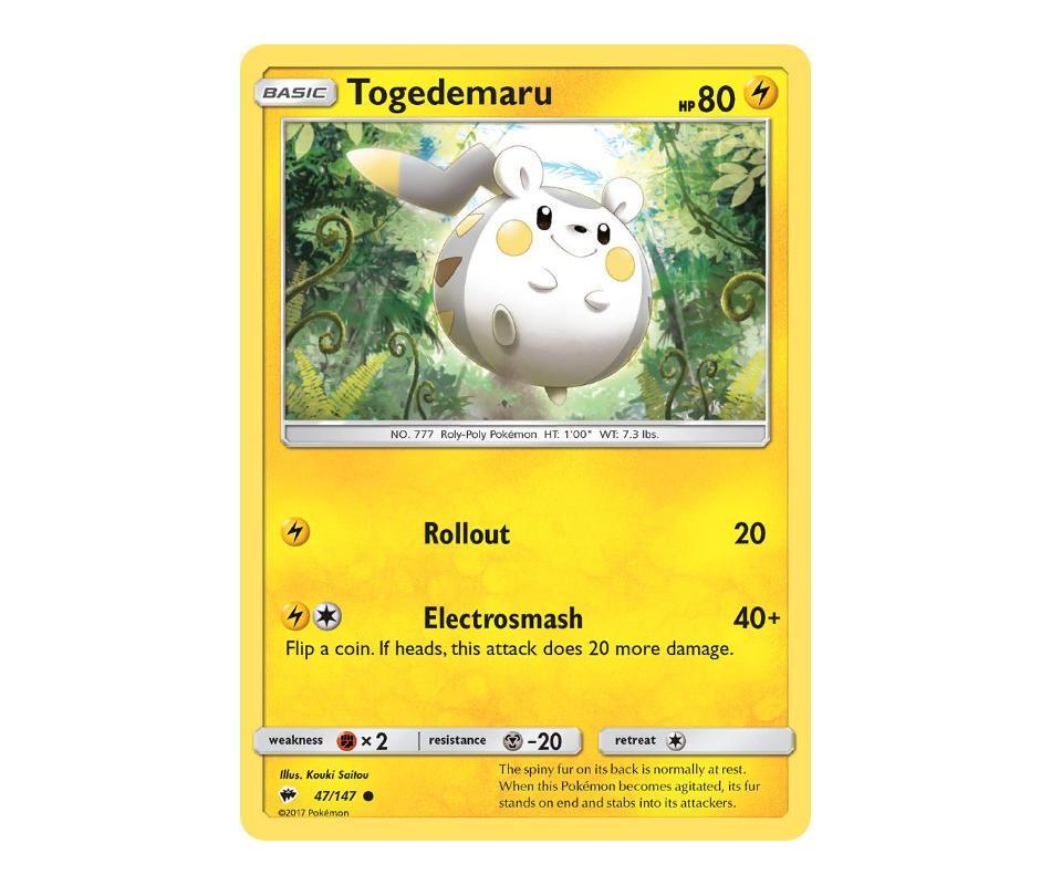 Pokemon: Togedemaru 47/147 - Burning Shadows | Romulus Games