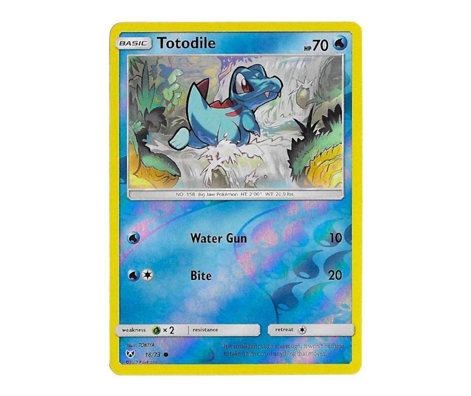 Pokemon: Totodile 18/73 (Reverse Holo) - Shining Legends | Romulus Games