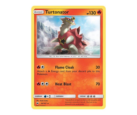 Pokemon: Turtonator 26/147 - Burning Shadows | Romulus Games