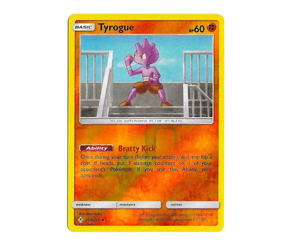 Pokemon: Tyrogue 100/214 (Reverse Holo) - Unbroken Bonds | Romulus Games