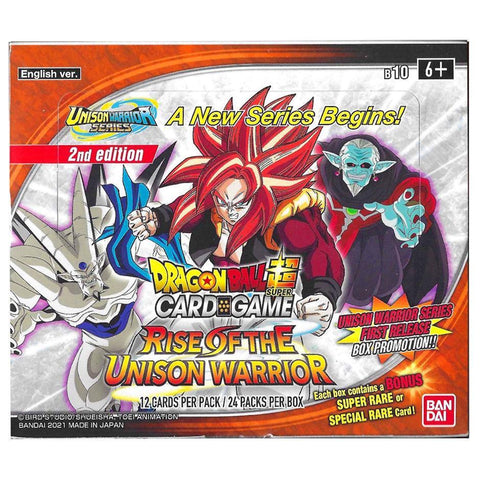 Dragon Ball Super: Unison Warrior Series Set 01 - Rise of the Unison Warrior 2nd Edition - (B10) Booster Box: Sealed Case (12 Booster Boxes) | Romulus Games