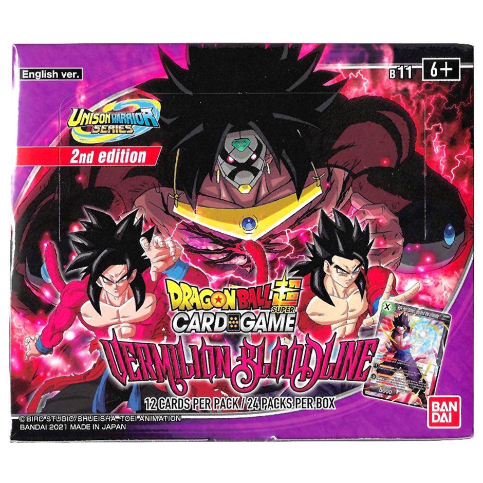 Dragon Ball Super: Unison Warrior Series Set 02 - Vermilion Bloodline 2nd Edition - (B11) Booster Box: Sealed Case (12 Booster Boxes) | Romulus Games