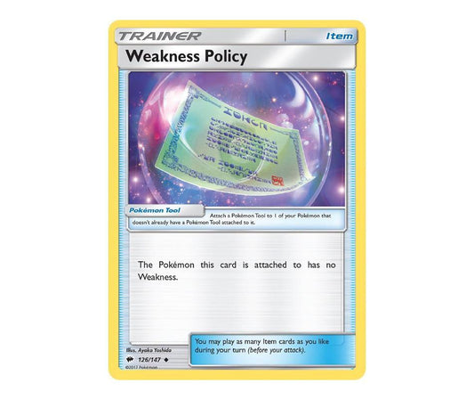 Pokemon: Weakness Policy 126/147 - Burning Shadows | Romulus Games