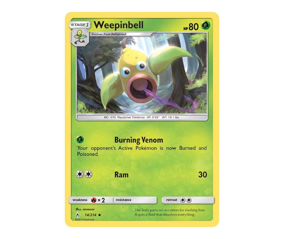 Pokemon: Weepinbell 14/214 - Unbroken Bonds | Romulus Games