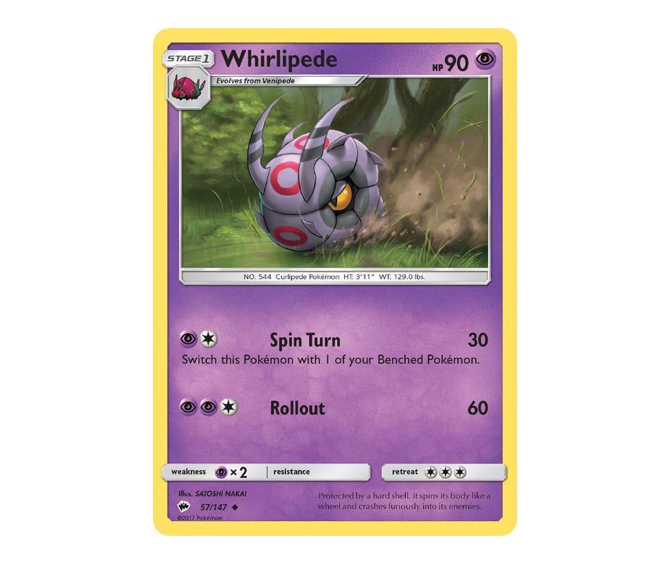 Pokemon: Whirlipede 57/147 - Burning Shadows | Romulus Games