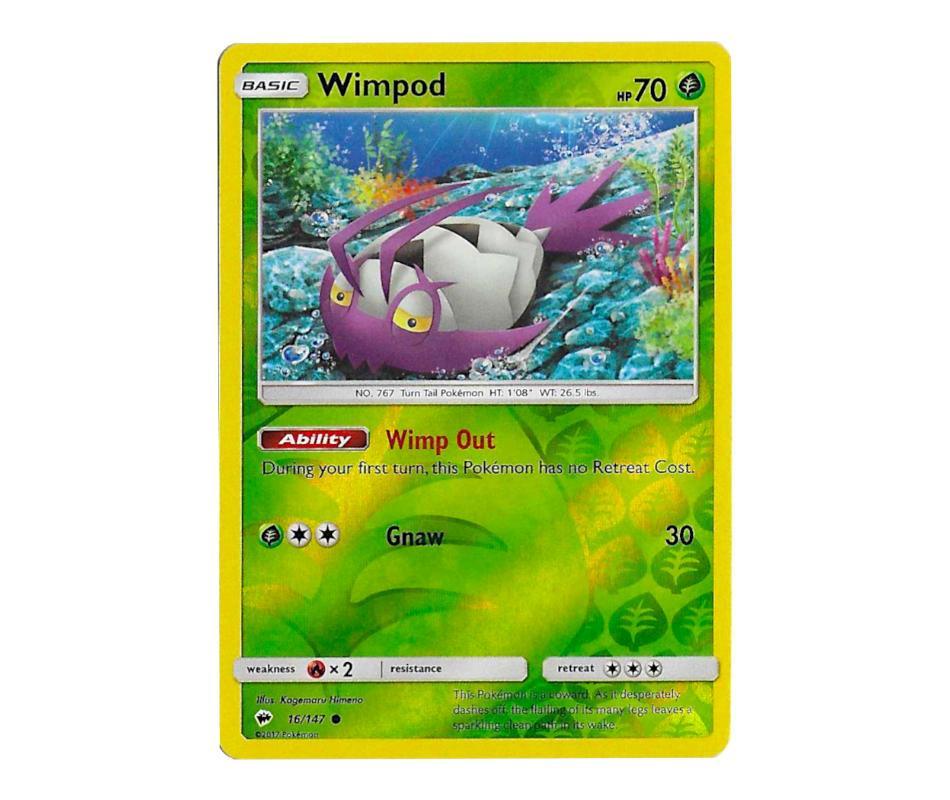 Pokemon: Wimpod 16/147 (Reverse Holo) - Burning Shadows | Romulus Games