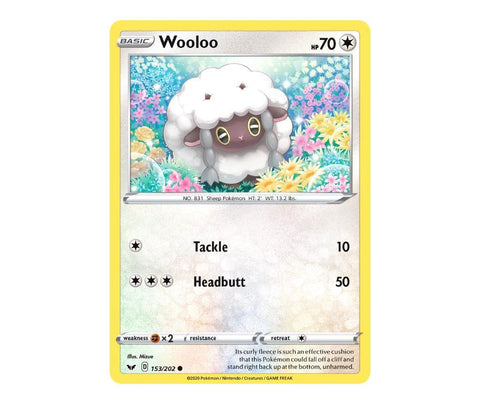 Pokemon: Wooloo 153/202 - Sword & Shield | Romulus Games