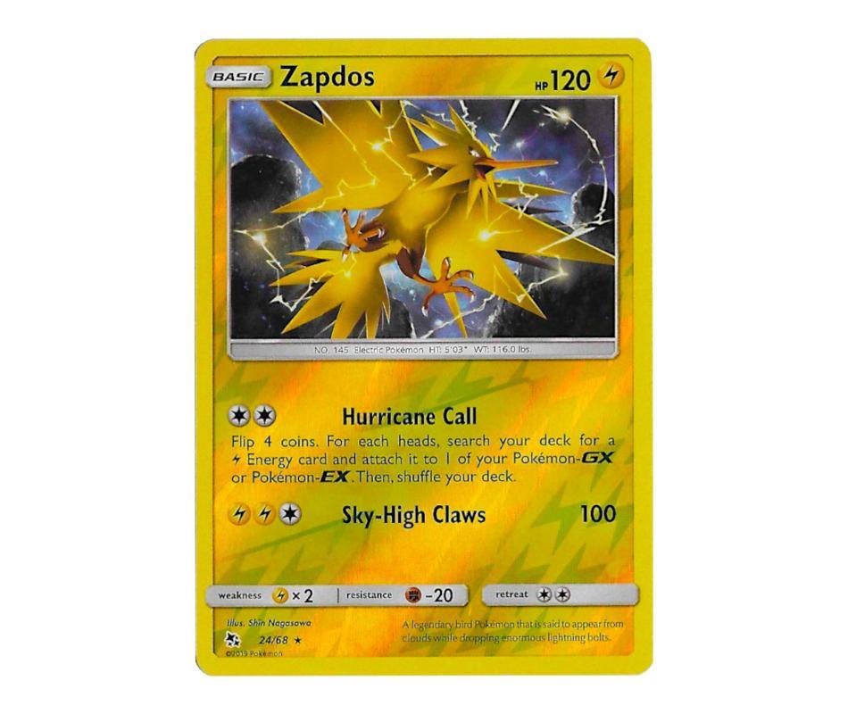 Pokemon: Zapdos 24/68 (Reverse Holo) - Hidden Fates | Romulus Games