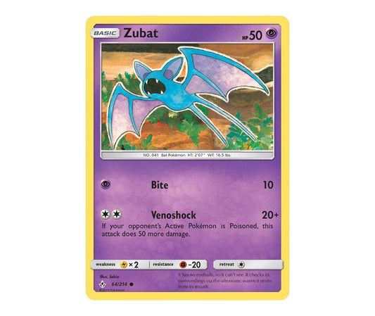 Pokemon: Zubat 64/214 - Unbroken Bonds | Romulus Games