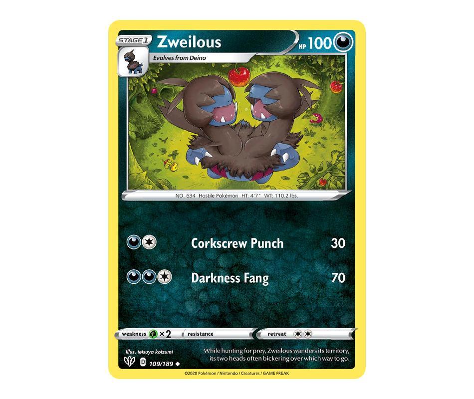 Pokemon: Zweilous 109/189 - Darkness Ablaze | Romulus Games